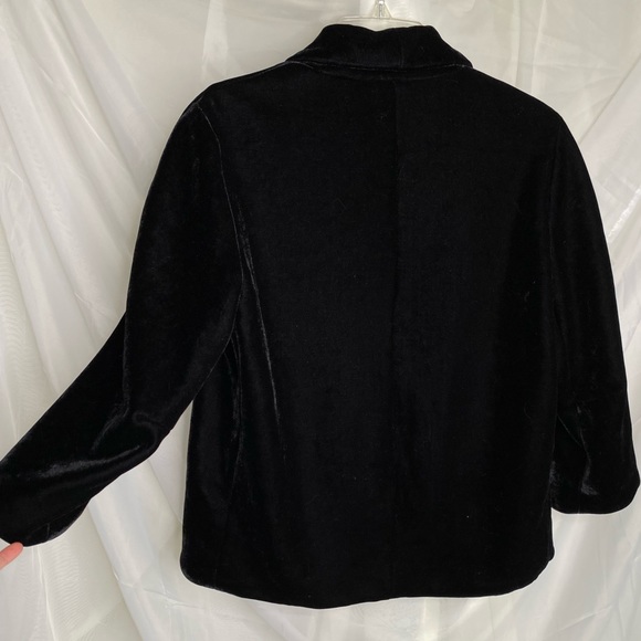 Zara Basics Velvet Blazer Black - Picture 6 of 6